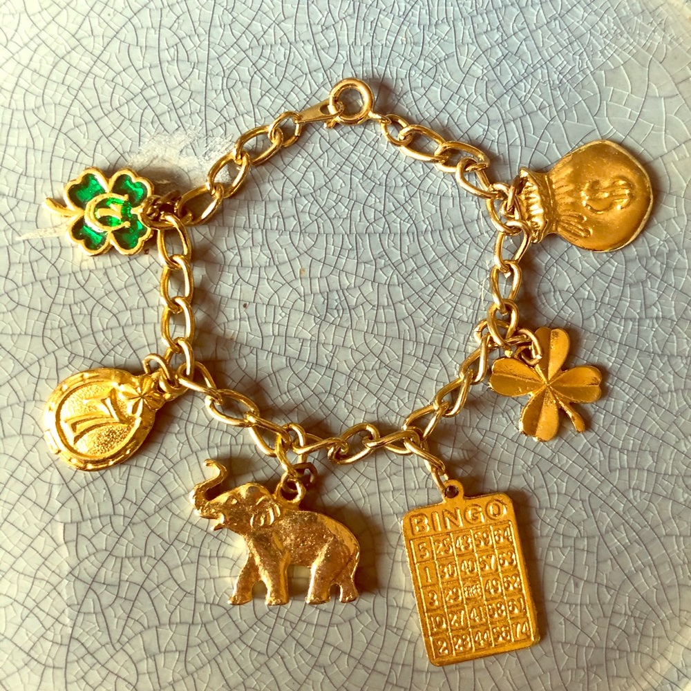 Vintage Lucky #7 charm bracelet